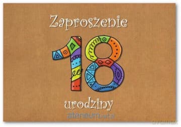 Zaproszenie Urodziny 18 ZT43 (10 szt.)