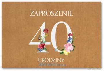 Zaproszenie Urodziny 40 ZT38 (10 szt.)