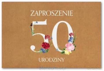 Zaproszenie Urodziny 50 ZT39 (10 szt.)