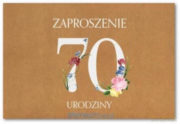 Zaproszenie Urodziny 70 ZT41 (10 szt.)