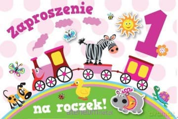 Zaproszenie Urodziny Roczek ZA-85 (10 szt.)