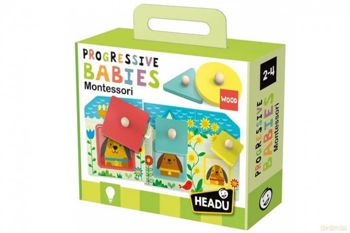 HEADU Montessori Dopasuj różne kształty 2-4 53641
