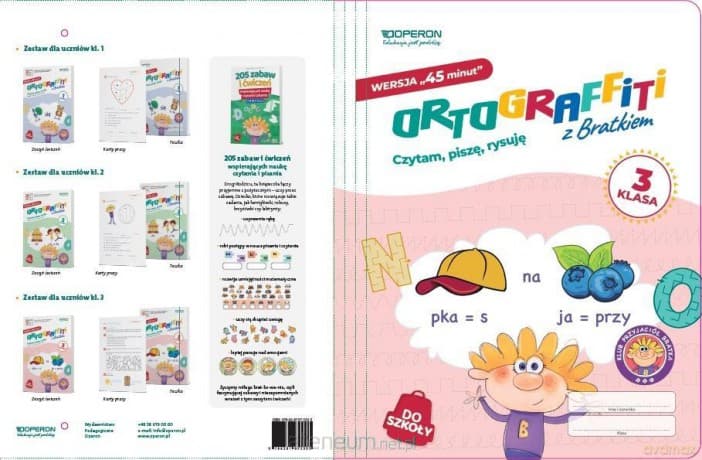 Teczka do zestawu Ortograffiti z Bratkiem 3 45 min
