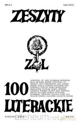 Zeszyty literackie 100 4/2007