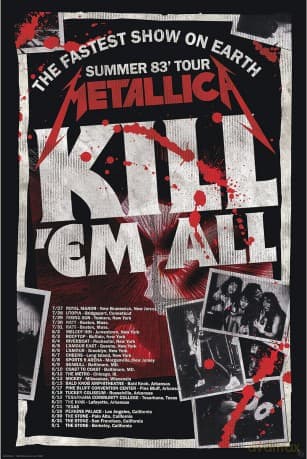 METALLICA - Poster Maxi 91.5x61 - Kill'Em All 83 Tour
