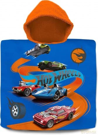 Poncho kąpielowe 60x120 cm bawełna Hot Wheels HW00013 Kids Euroswan