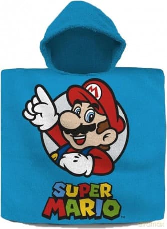 Poncho kąpielowe 60x120 cm bawełna Super Mario NO-512P Kids Euroswan