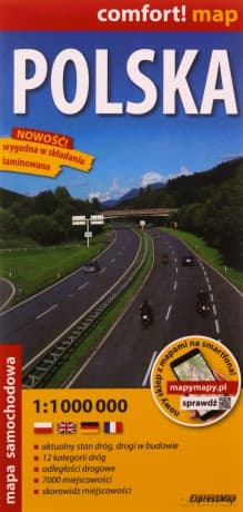 Comfort!map Polska 1: 1 000 000 laminowana