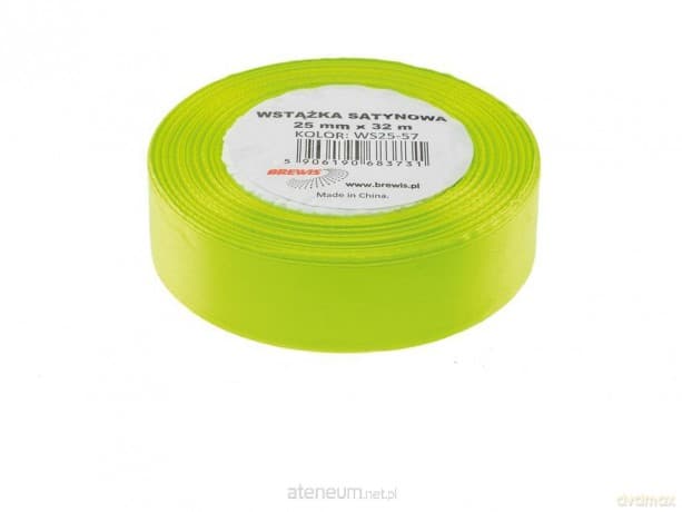 Wstążka satynowa jasna zielona 25mmx32m