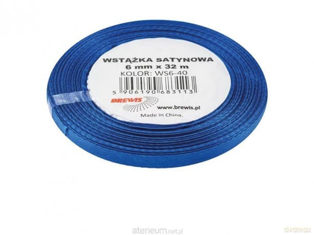 Wstążka satynowa niebieska 6mmx32m 2szt