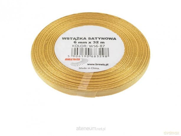 Wstążka satynowa złota 6mmx32m 2szt