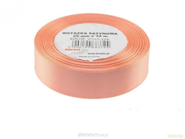 Wstążka satynowa łososiowa 25mmx32m