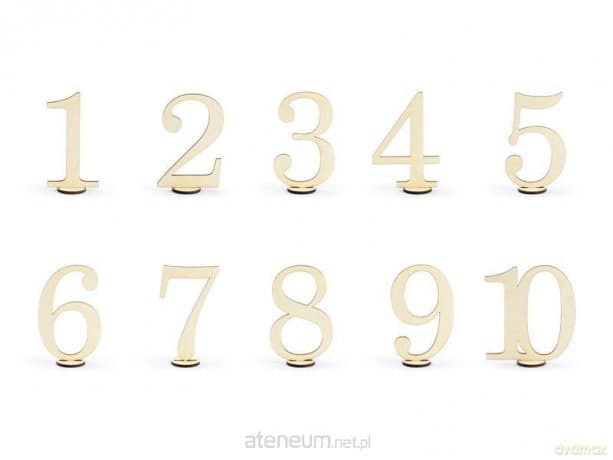Drewniane numery na stół 10,5 cm