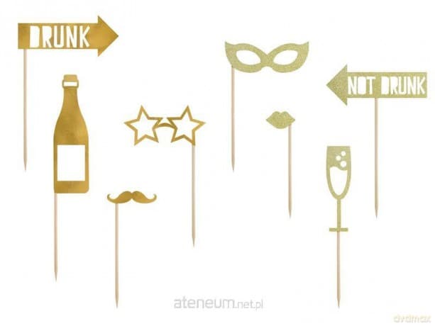 Gadżety do zdjęć Let's Celebrate złote