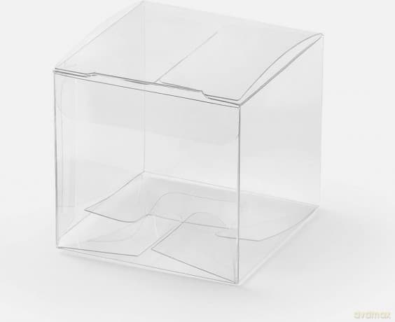 Pudełeczka kwadratowe transparentne 5x5x5cm 10szt