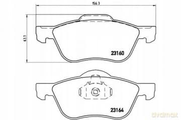 Zestaw klocków hamulcowych, hamulce tarczowe Brembo P 56 037 Nissan