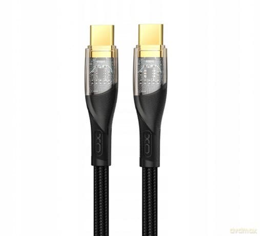 XO Clear kabel NB-Q223B USB-C - USB-C 1,0 m 60W czarny