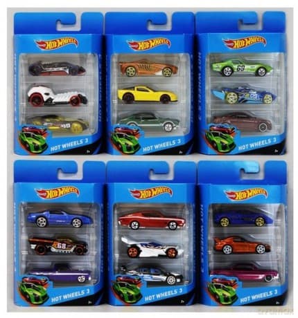 HOT WHEELS Zestaw trzech samochodów K5904 (wysyłka losowa)