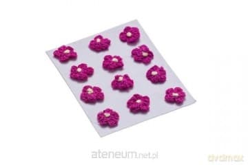 Kwiatki dekoracyjne 18mm ciemny różowy 12szt