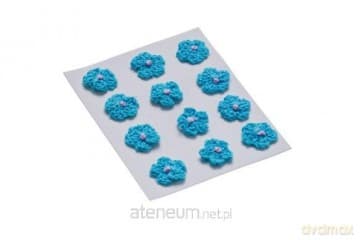 Kwiatki dekoracyjne 18mm niebieski 12szt