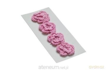 Kwiatki dekoracyjne 35mm jasny różowy 4szt