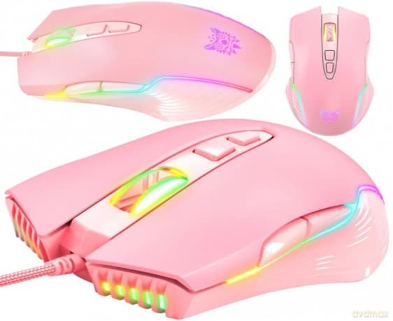 ONIKUMA CW905 Myszka Gamingowa przewodowa RGB Różowy