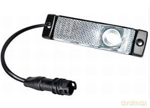 Lampka obrysowa LED biała Hella naczepa 300 mm