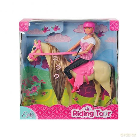 STEFFI Lalka z koniem w stroju dżokejki 105730939