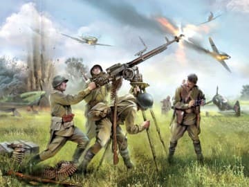 ZVEZDA Soviet DShK Mashinegun wCrew 3609