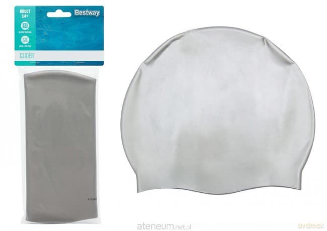 Czepek kąpielowy silikonowy srebrny