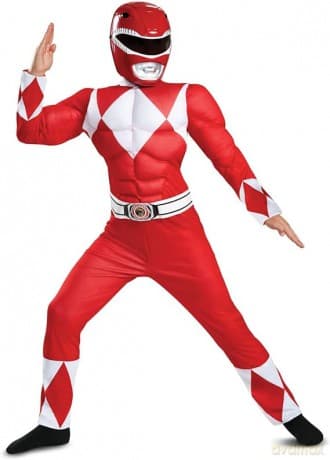 Strój Red Ranger Classic Muscle Power Rangers M
