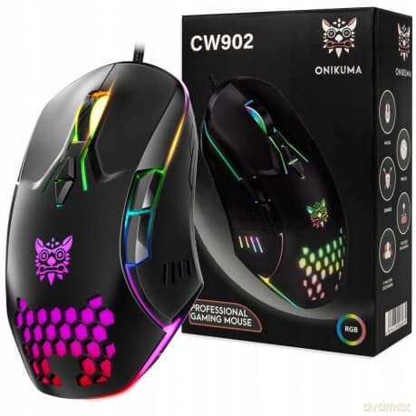ONIKUMA CW902 Myszka Gamingowa przewodowa RGB Czarny