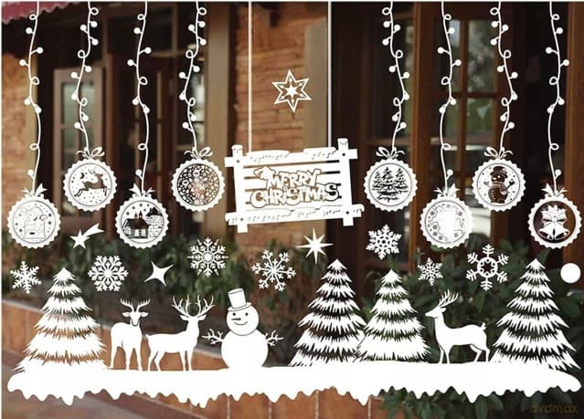 ECARLA ŚW Świąteczne naklejki na okno NKD06&