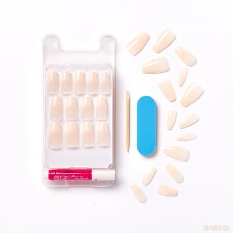 KISS Salon Sztuczne Paznokcie Acrylic French Nude - Leilani (M)(28szt)