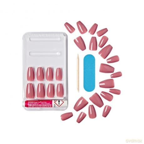 KISS Sztuczne Paznokcie Gel Fantasy - Letter To U (rozmiar M)(28szt)