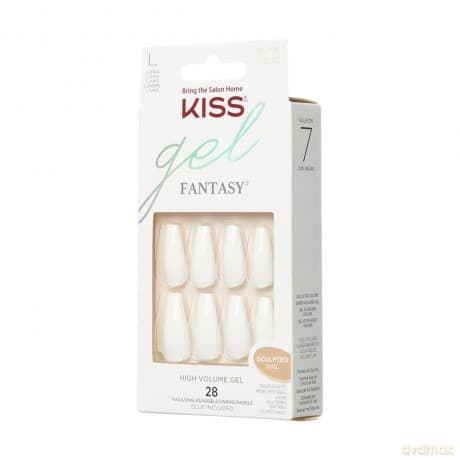 KISS Sztuczne Paznokcie Gel Fantasy - true color (rozmiar L)(28szt)