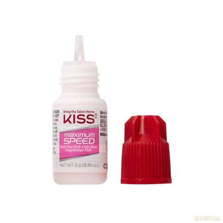 KISS Szybkoschnący Klej do paznokci Maximum Speed - różowy 3g