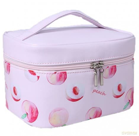 Kuferek damski liliowy - Brzoskwinie (KS72)