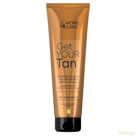 More4Care Get Your Tan Rozświetlająco Koloryzujący Krem do twarzy i ciała - body make up 100ml