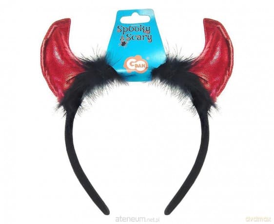 Opaska rogi diabełka z futerkiem