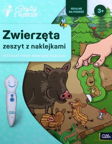Czytaj z Albikiem. Zeszyt z naklejkami: Zwierzęta 3+