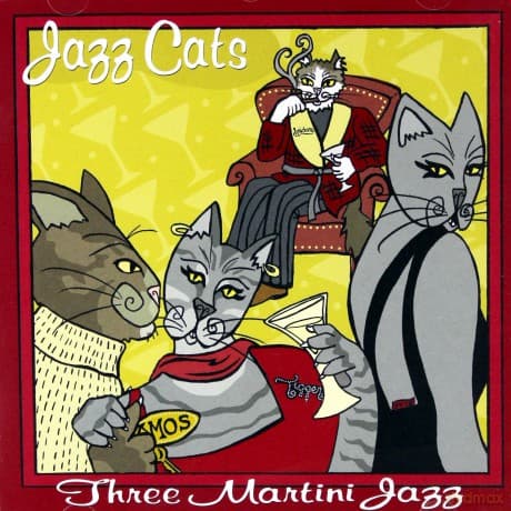 Various Artists: Jazz Cats (J. Venuti, E. Waters, J. Lunceford, J. Teagarden, E. Fitzgerald, K. Oliver, B. Smith, The Casa Loma Orchestra, B. Goodman, N. King Cole, F. Waller, D. Gordon, K. Ory): Three Martini Jazz