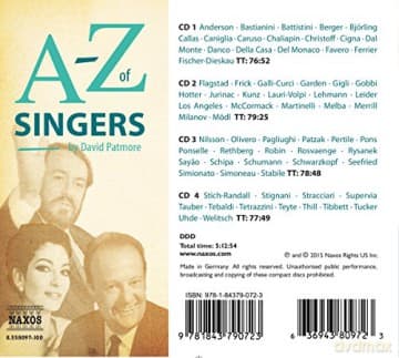 Baker: A-Z Of Singers
