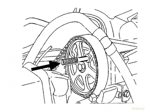 Narzędzie ustalające, wał korbowy Hazet 3488-5