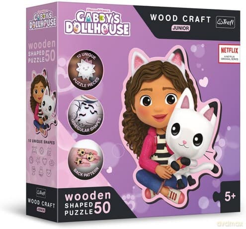 TREFL drewniane 50 el. Gabby i jej Kotek