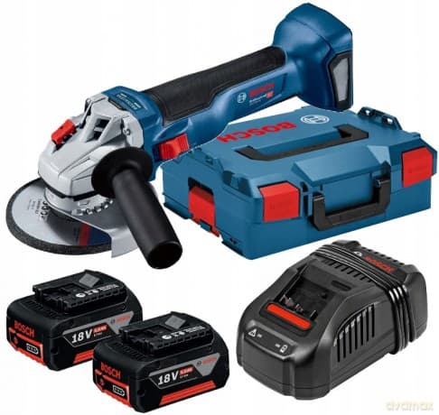BOSCH GWS 18V-10 szlifierka kątowa 2x5Ah L-boxx