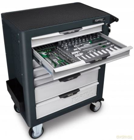TOPTUL Wózek narzędziowy z wyposażeniem 261el.