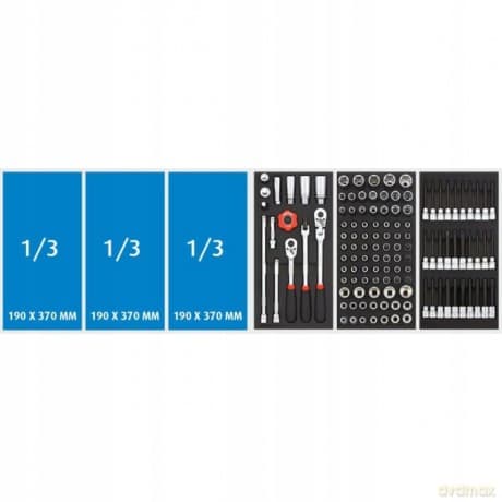 Zestaw 9 szt. 6-KĄTNE 190x370mm SON Wkład do wózka