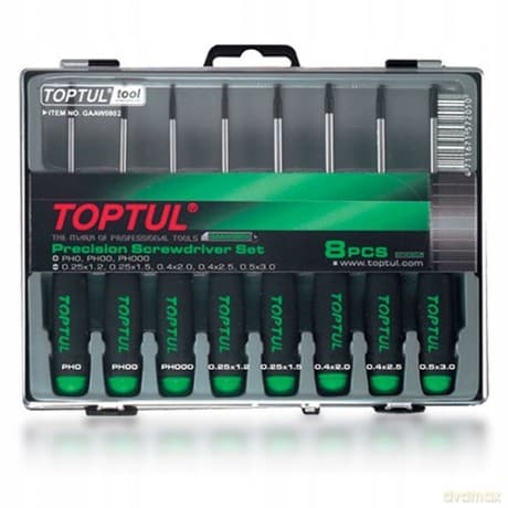 Zestaw Wkrętaków Precyzyjnych 8cz. Gaaw0802 Toptul