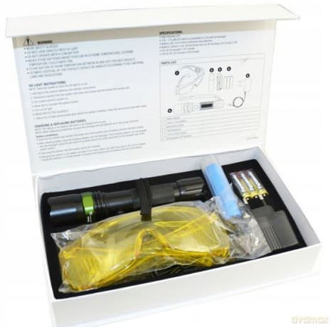 Lampa Uv 50w Z Ładowarką I Okularami